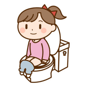 女の子のトイレのイラスト