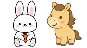 ウサギと馬