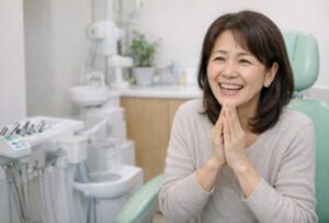 喜ぶ女性