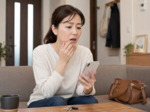 調べる女性