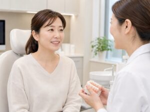 受診する女性