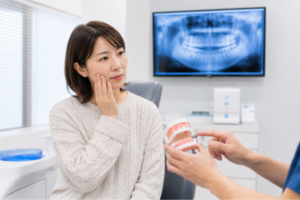 医師に相談する女性